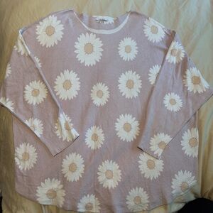 Vila Milano Dolman Flower Print Sweater Top Plus Size 3X